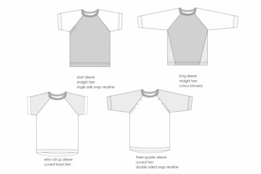 Riva Raglan T-Shirt Sewing Pattern – Casual Patterns – Style Arc