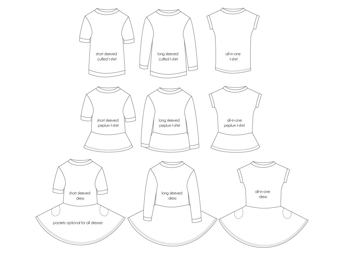 Emi T-Shirt and Dress Sewing Pattern | Waves & Wild