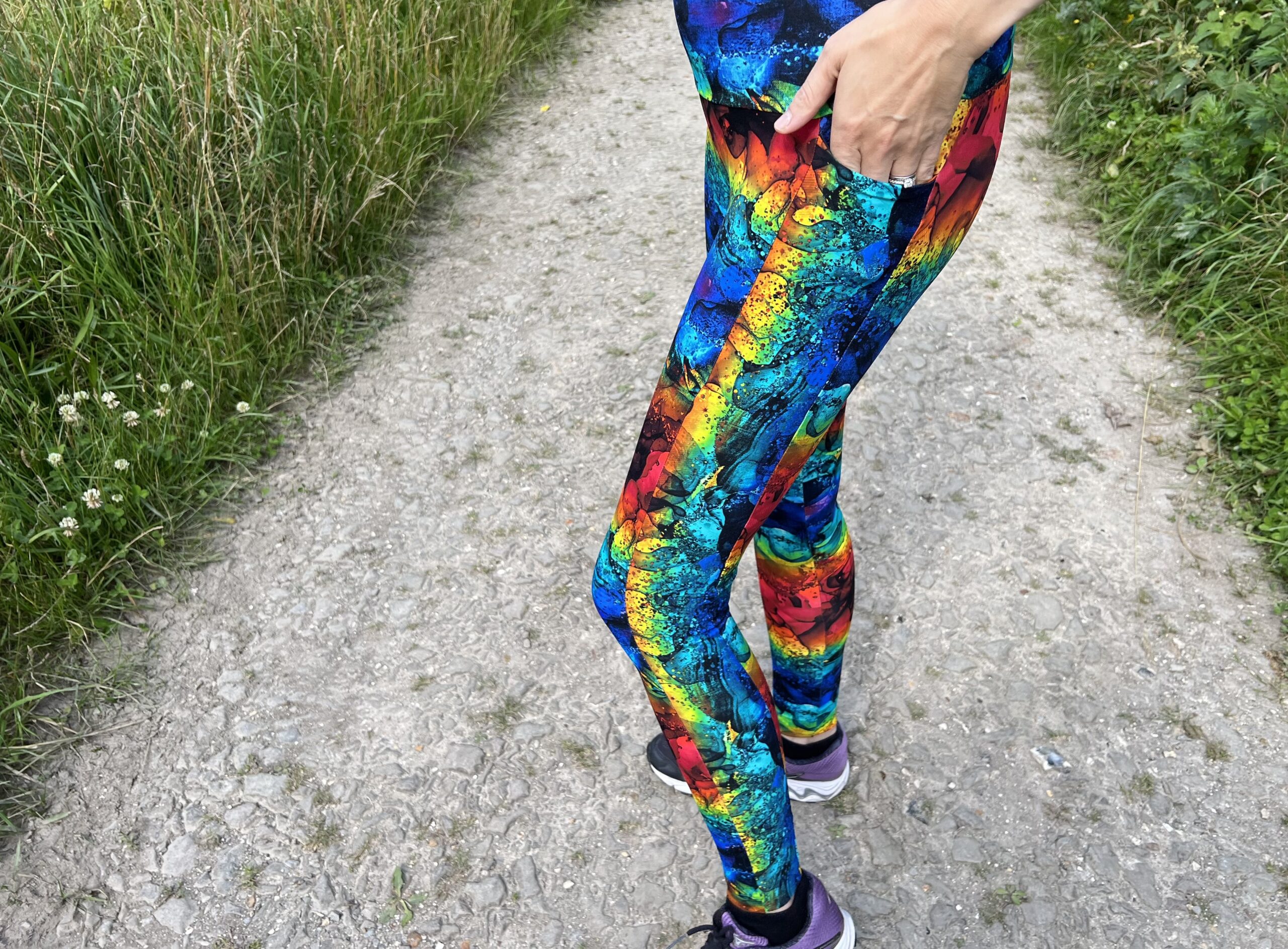 Wave Pattern Long Yoga Leggings - 2 Bands Available (Regular and Wide) –  Ori Active